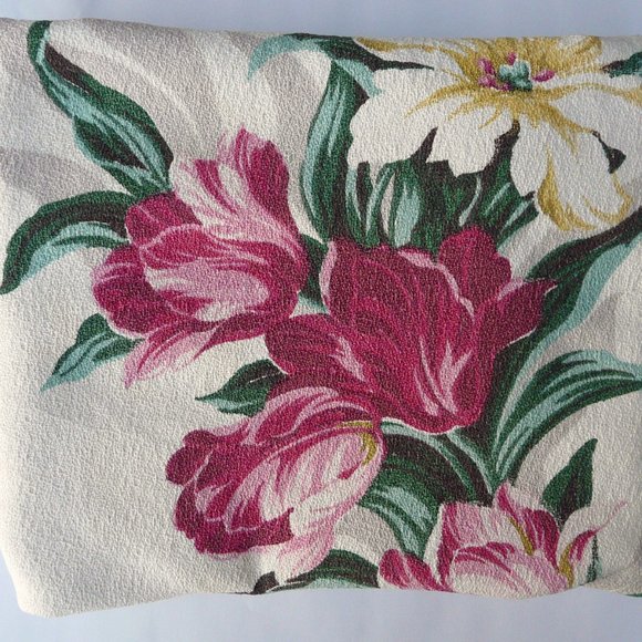 Vintage Barkcloth drapes / curtains; 34" x 73", 2 pieces - Picture 4 of 9